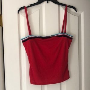 Red tank top